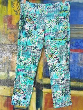 Aryeh Printed Pull-on Crop Pants Size XL
